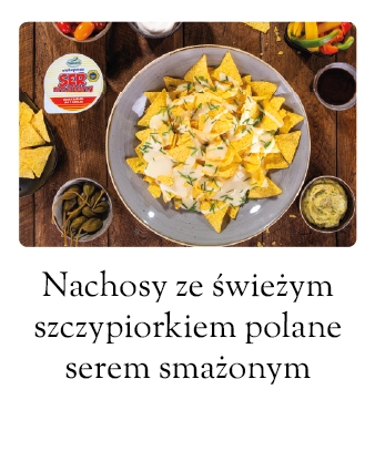 Przepisy kulinarne ze smażonym serem - nachosy ze świeżym szczypiorkiem